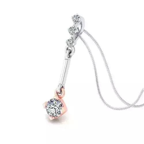 Solitaire pendant 3dm stl render detail 3D print model 3D print model