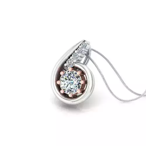 Solitaire pendant 3dm stl render detail 3D print model 3D print model