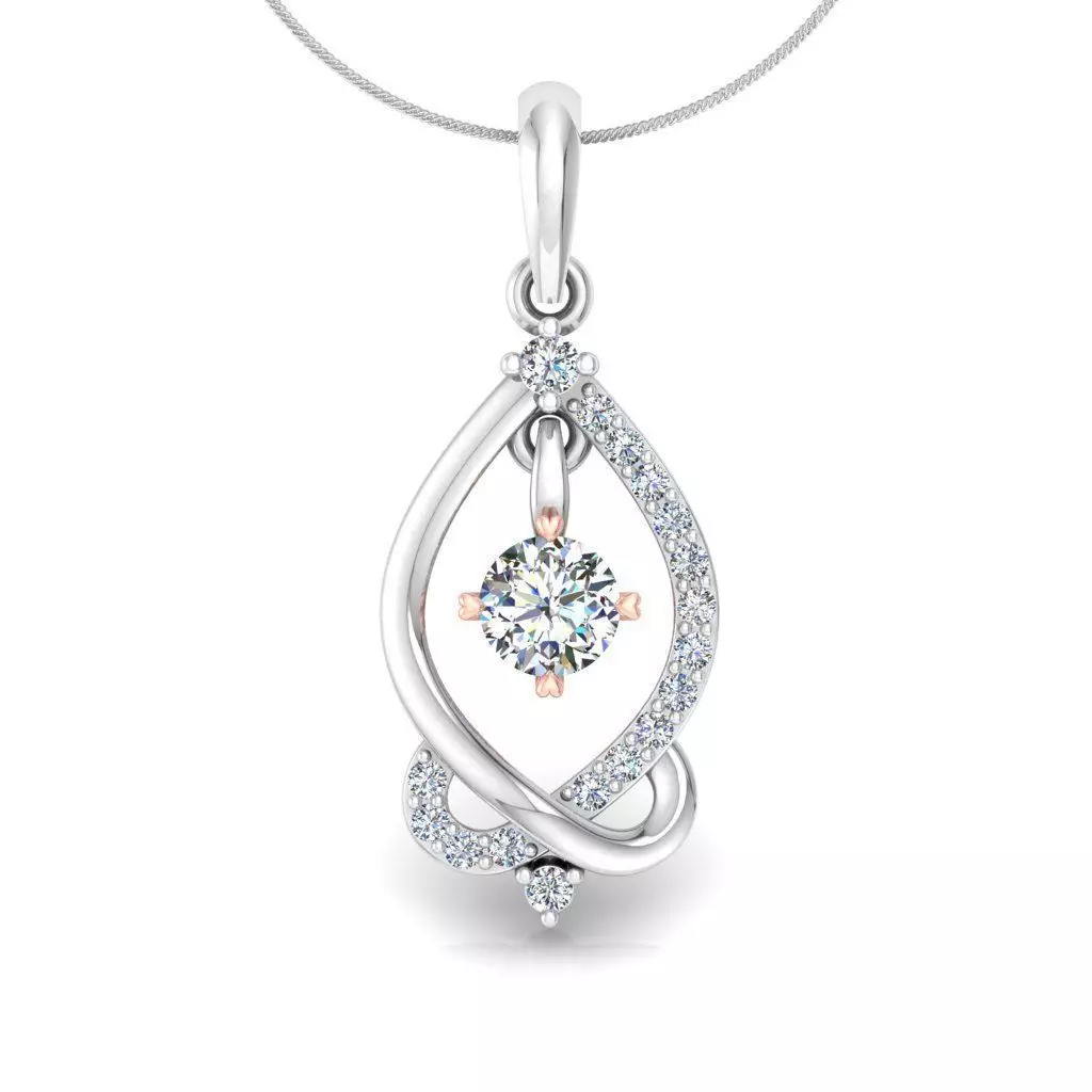 Solitaire pendant 3dm stl render detail 3D print model 3D print model_0