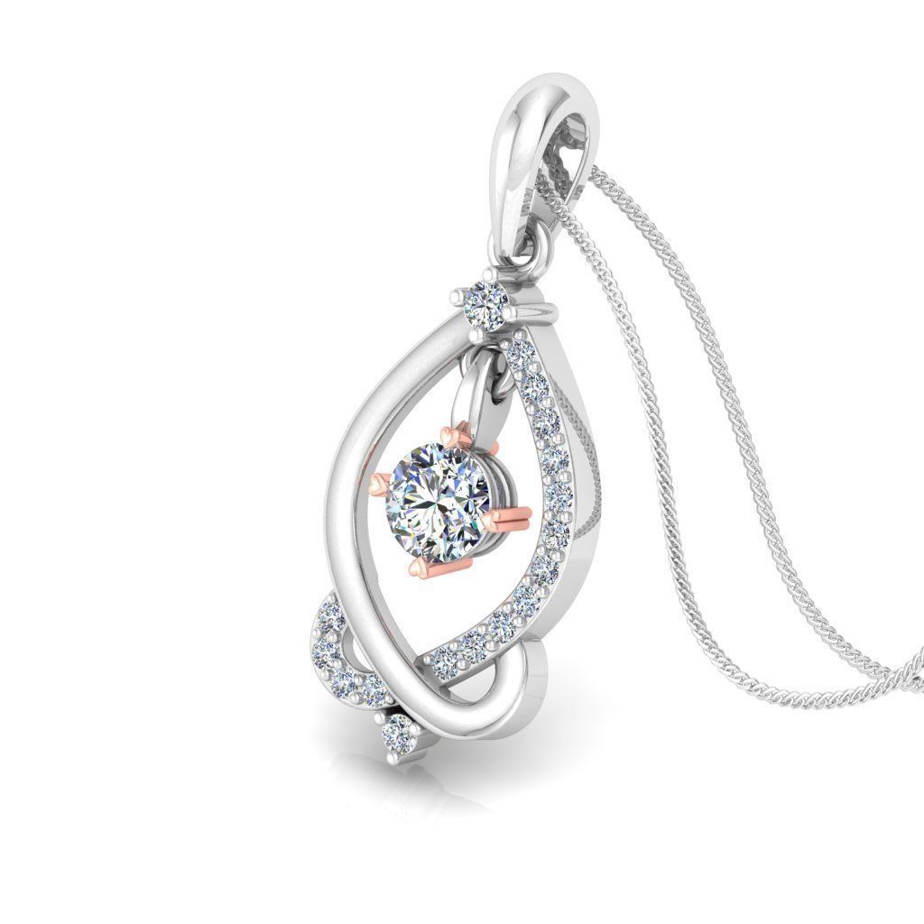 Solitaire pendant 3dm stl render detail 3D print model 3D print model_1