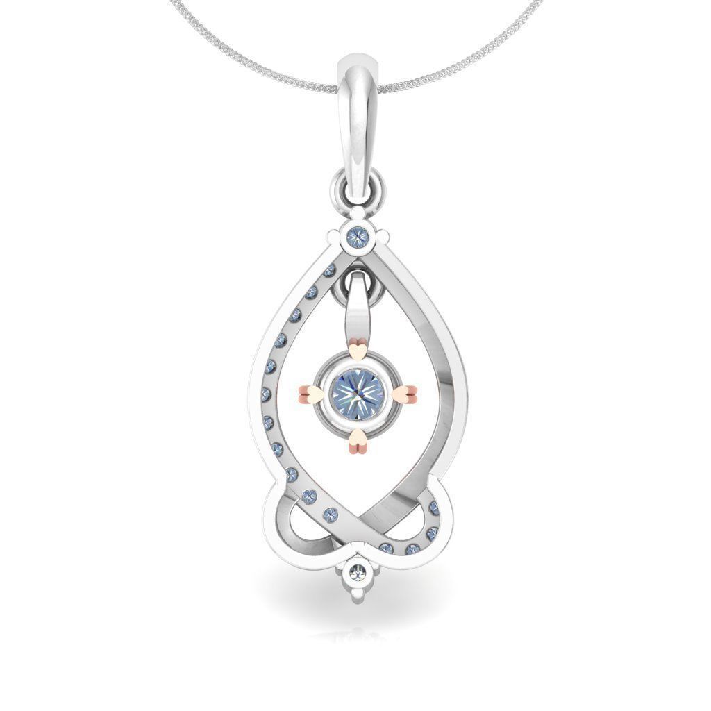 Solitaire pendant 3dm stl render detail 3D print model 3D print model_3