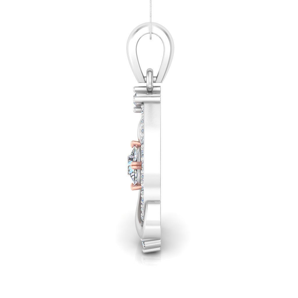 Solitaire pendant 3dm stl render detail 3D print model 3D print model_2
