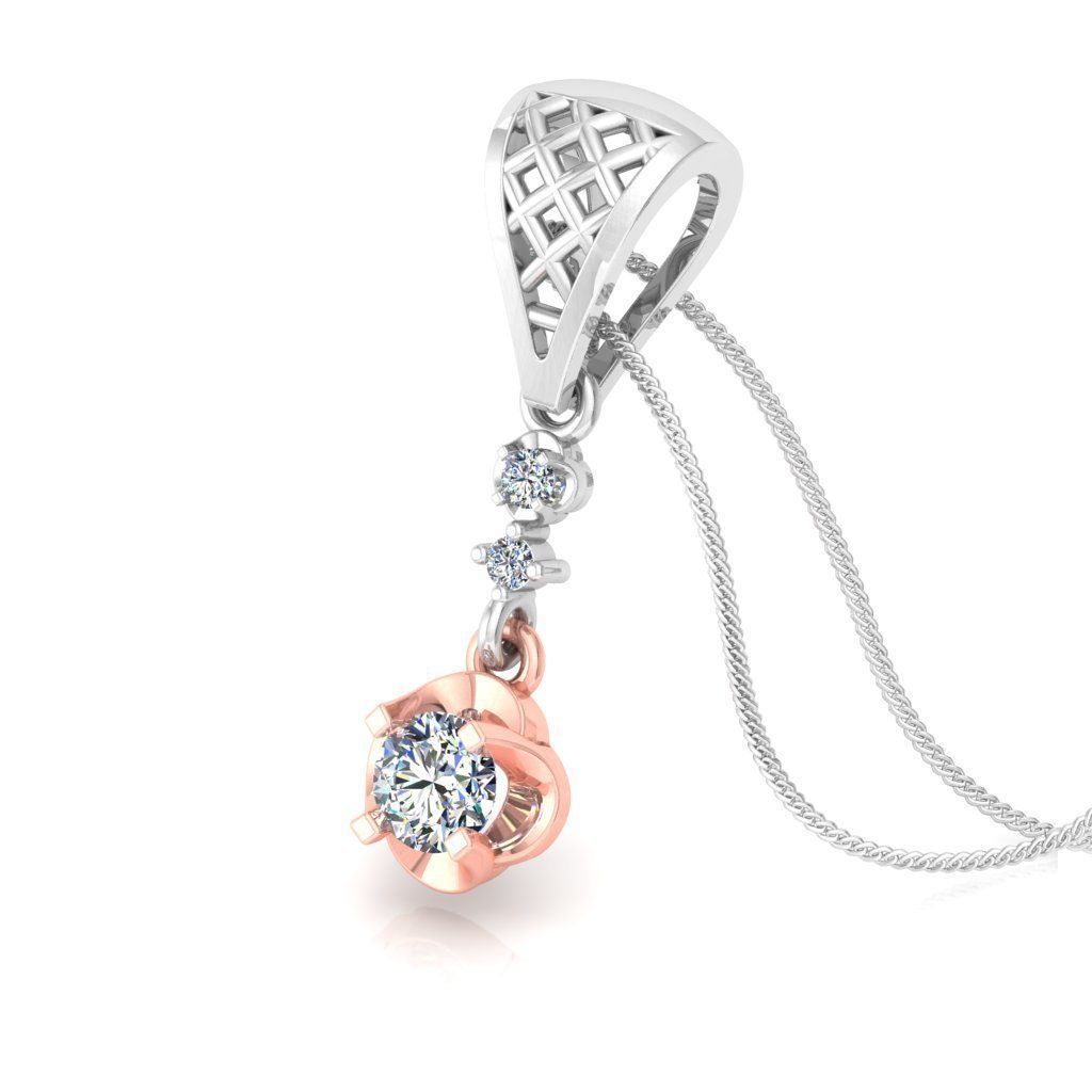 Solitaire pendant 3dm stl render detail 3D print model 3D print model_1