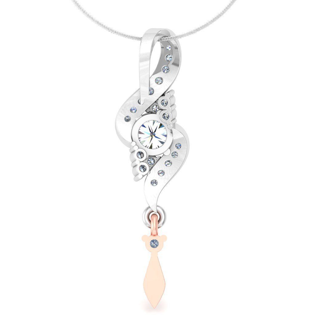 Solitaire pendant 3dm stl render detail 3D print model 3D print model_2