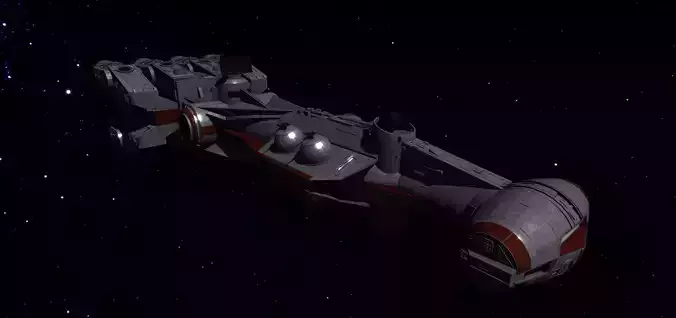 STAR WARS - CR90 CORVETTE CLASS Low-poly 3D model
