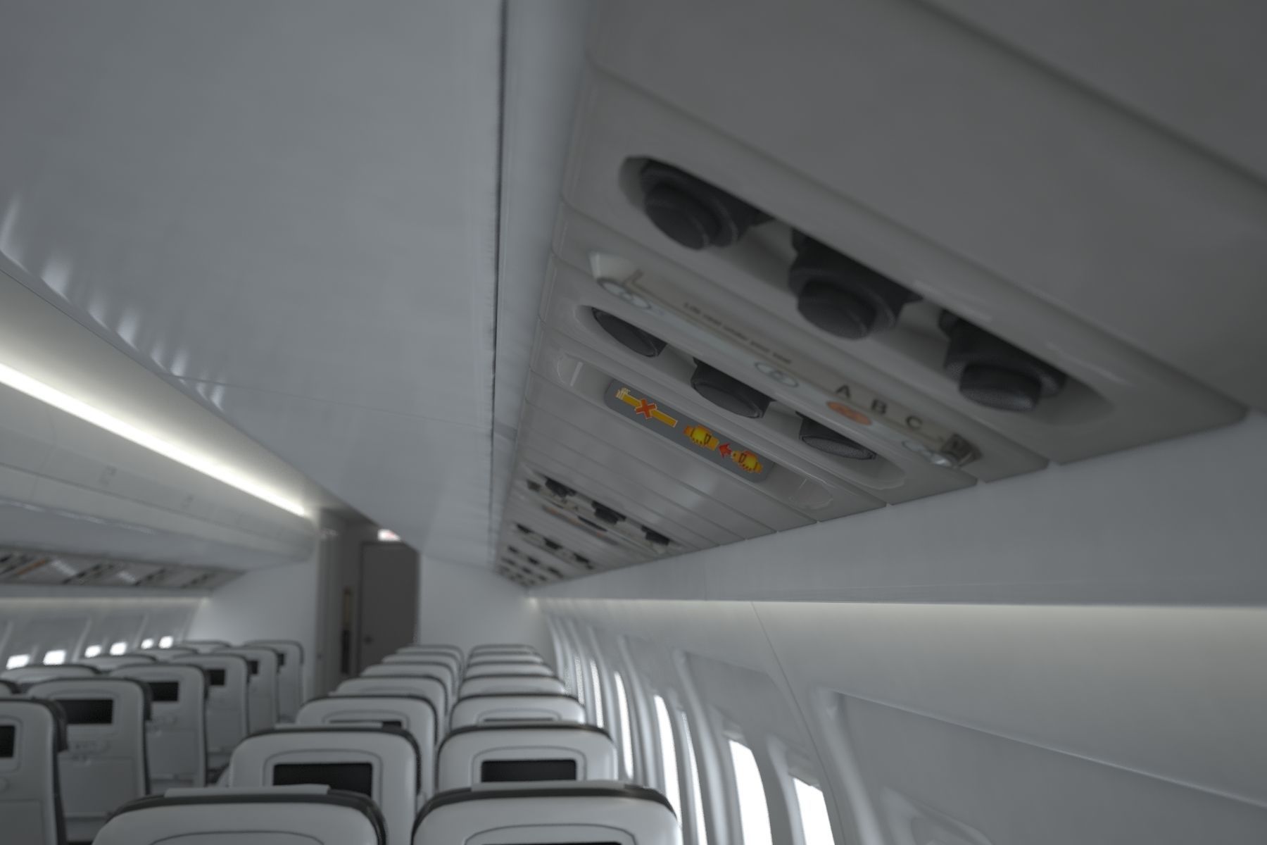 Airplane Cabin V3 3D model_14