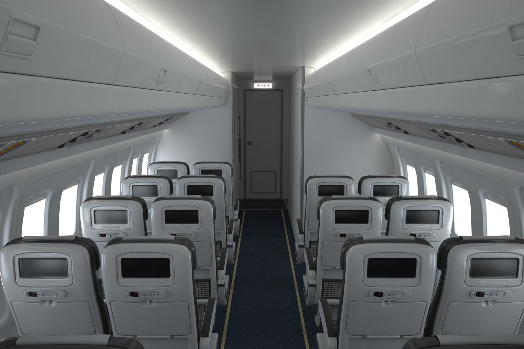 Airplane Cabin V3 3D model_9
