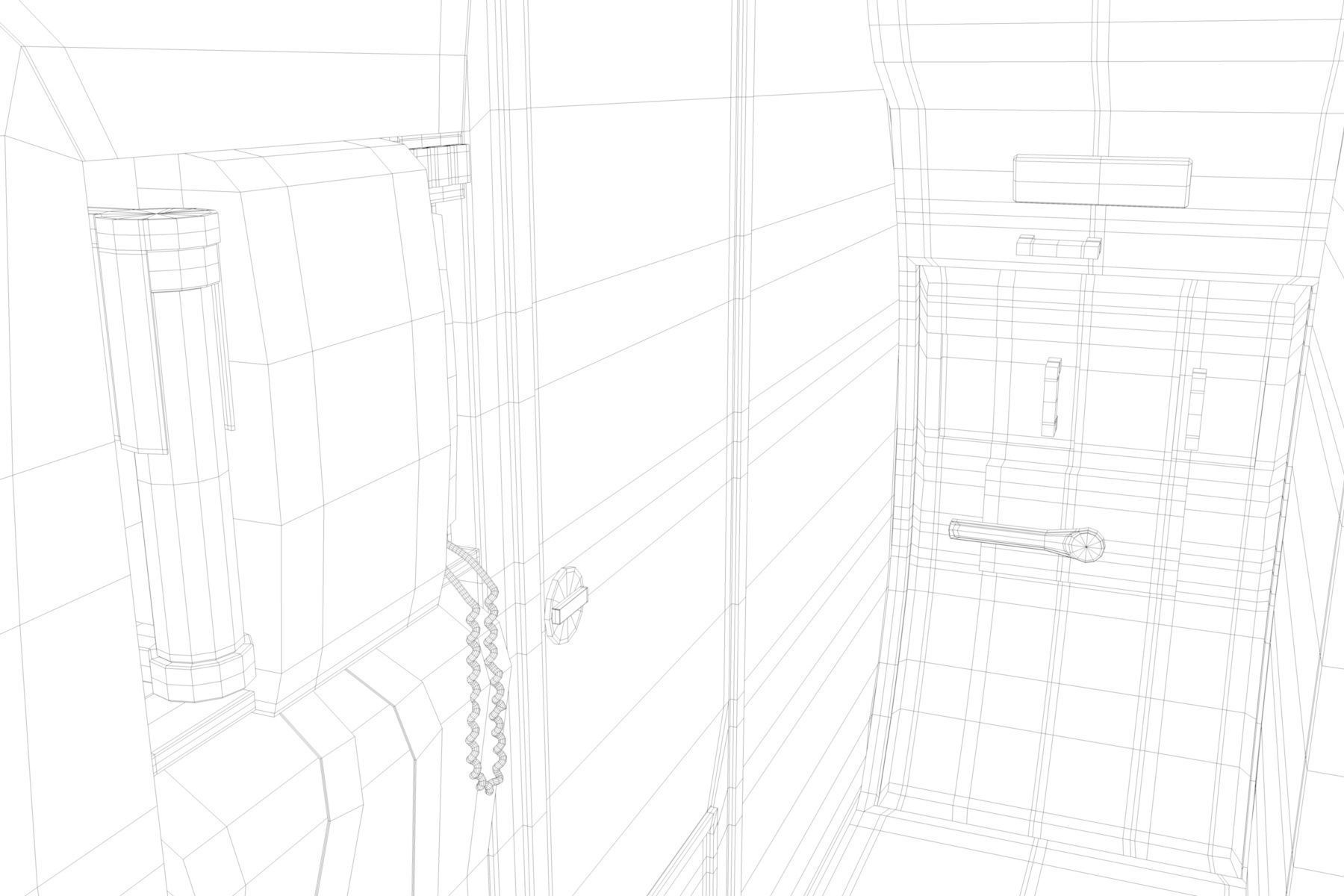 Airplane Cabin V3 3D model_23