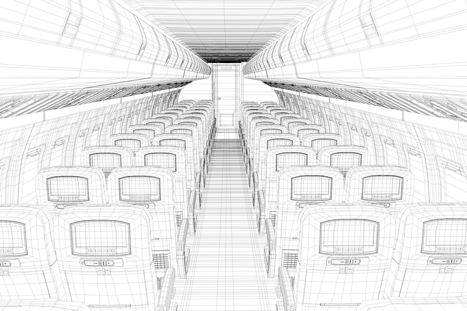 Airplane Cabin V3 3D model_20