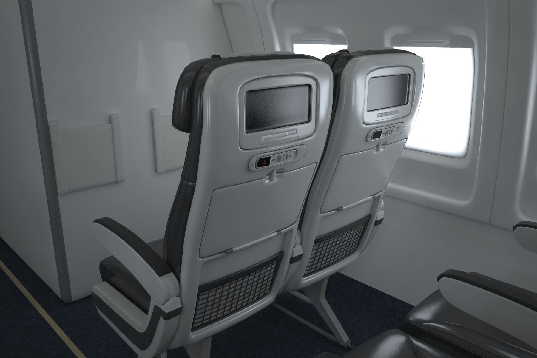 Airplane Cabin V3 3D model_6