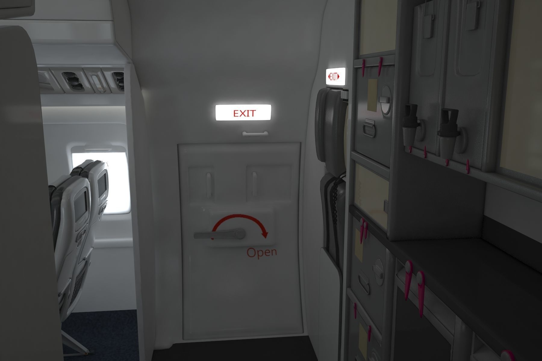 Airplane Cabin V3 3D model_4
