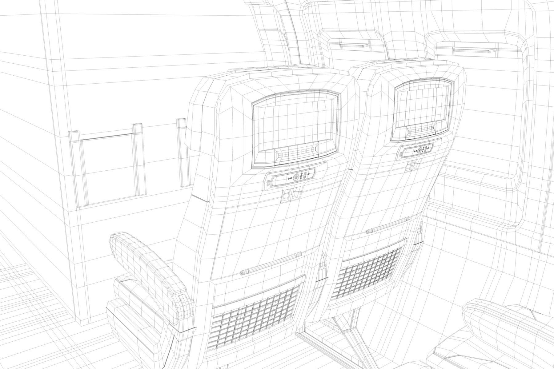 Airplane Cabin V3 3D model_25