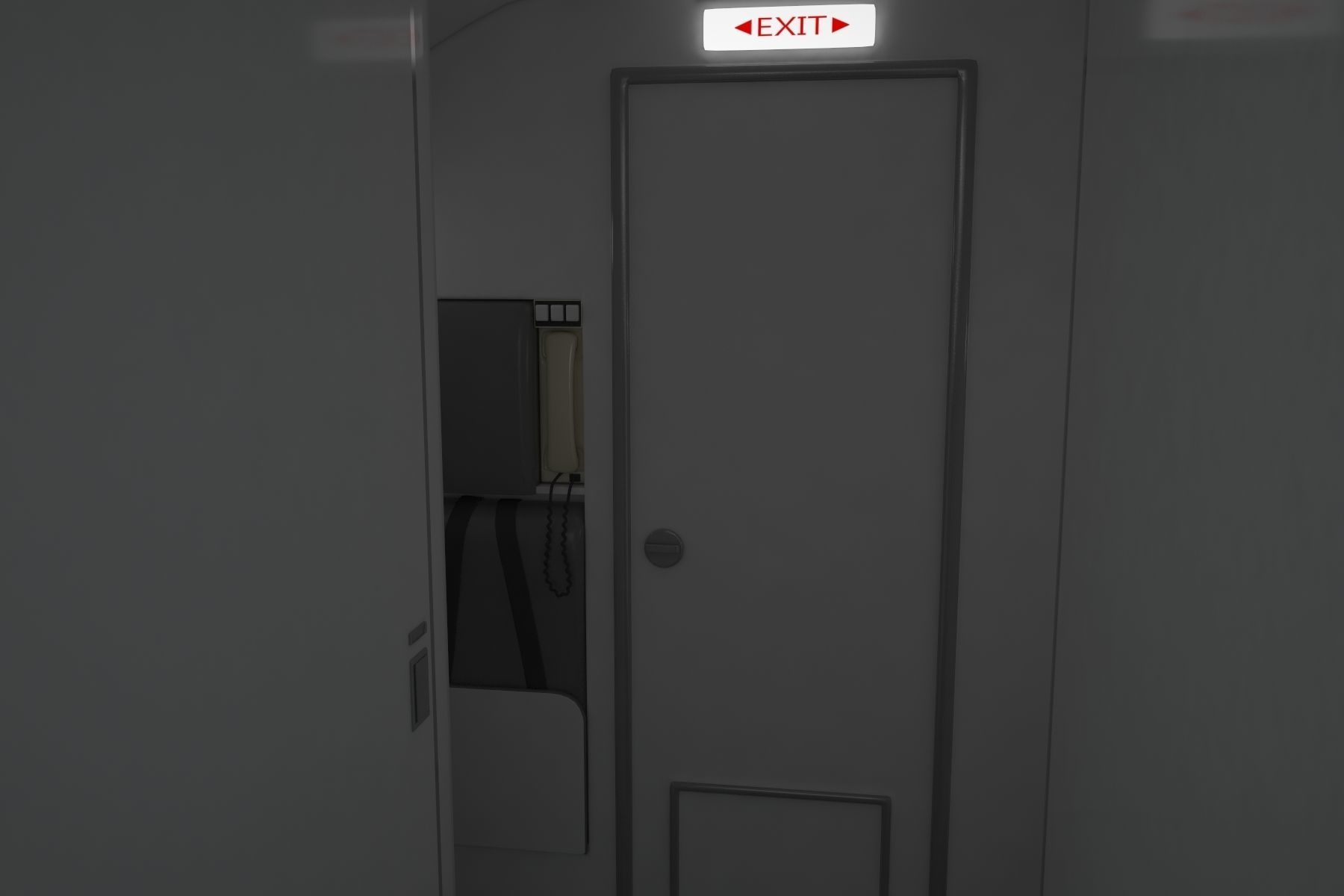 Airplane Cabin V3 3D model_11