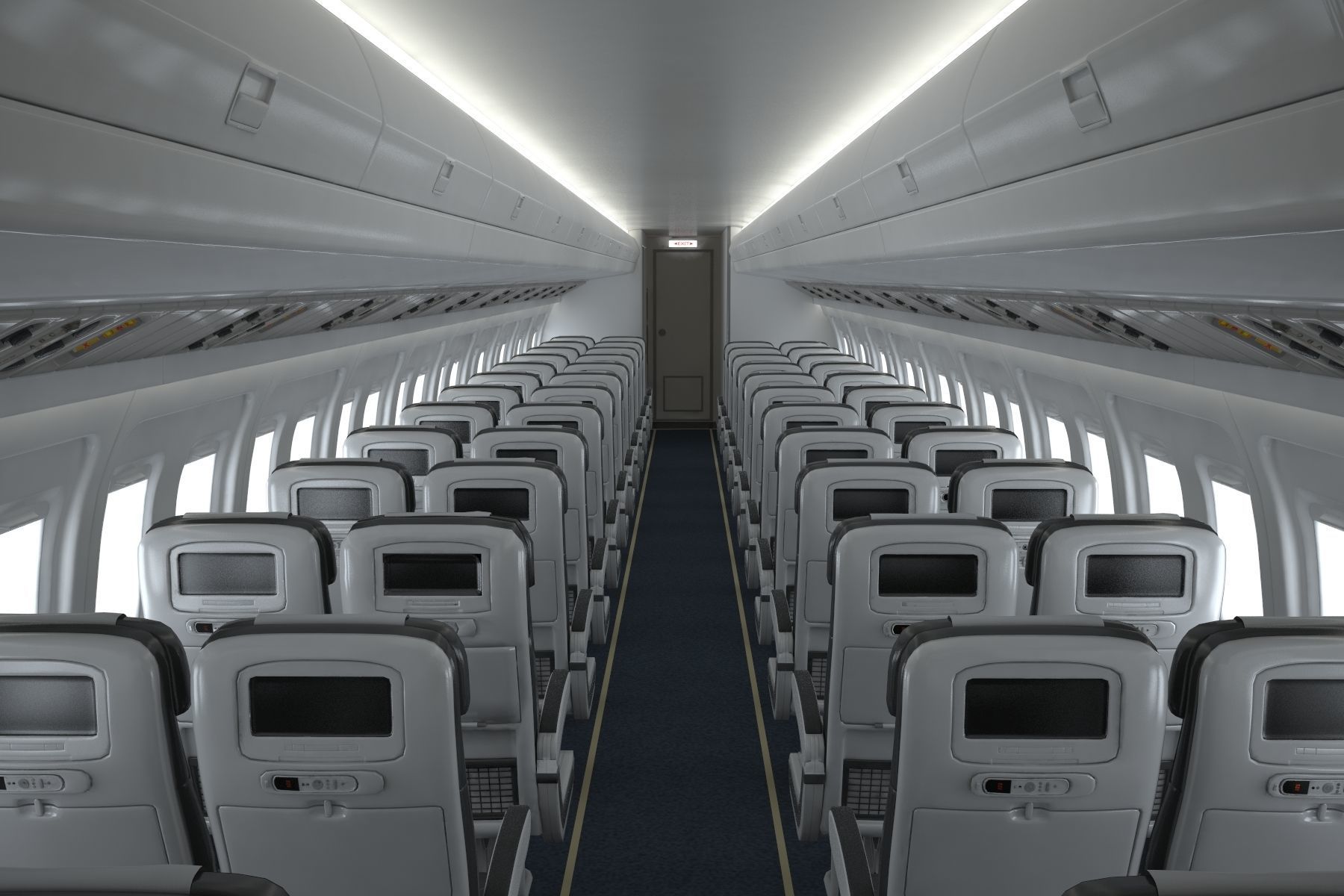 Airplane Cabin V3 3D model_8