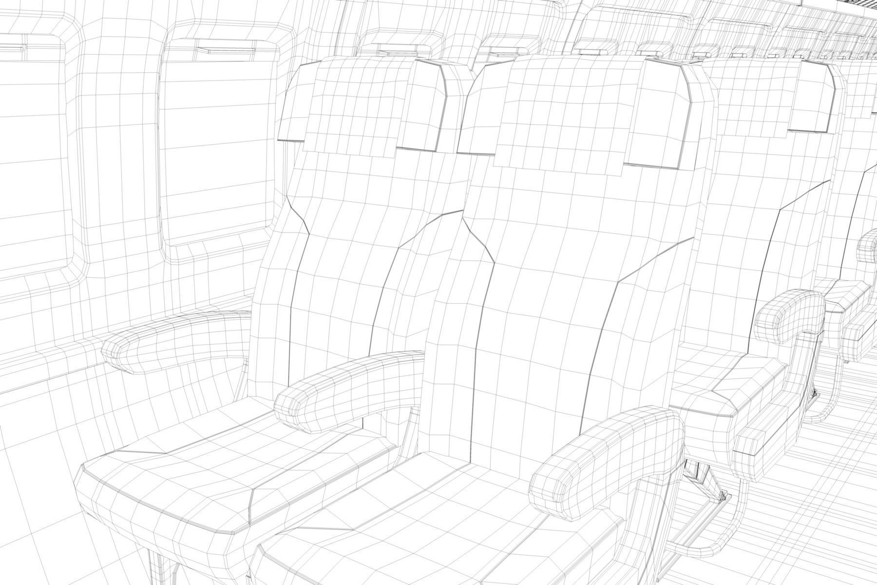 Airplane Cabin V3 3D model_24