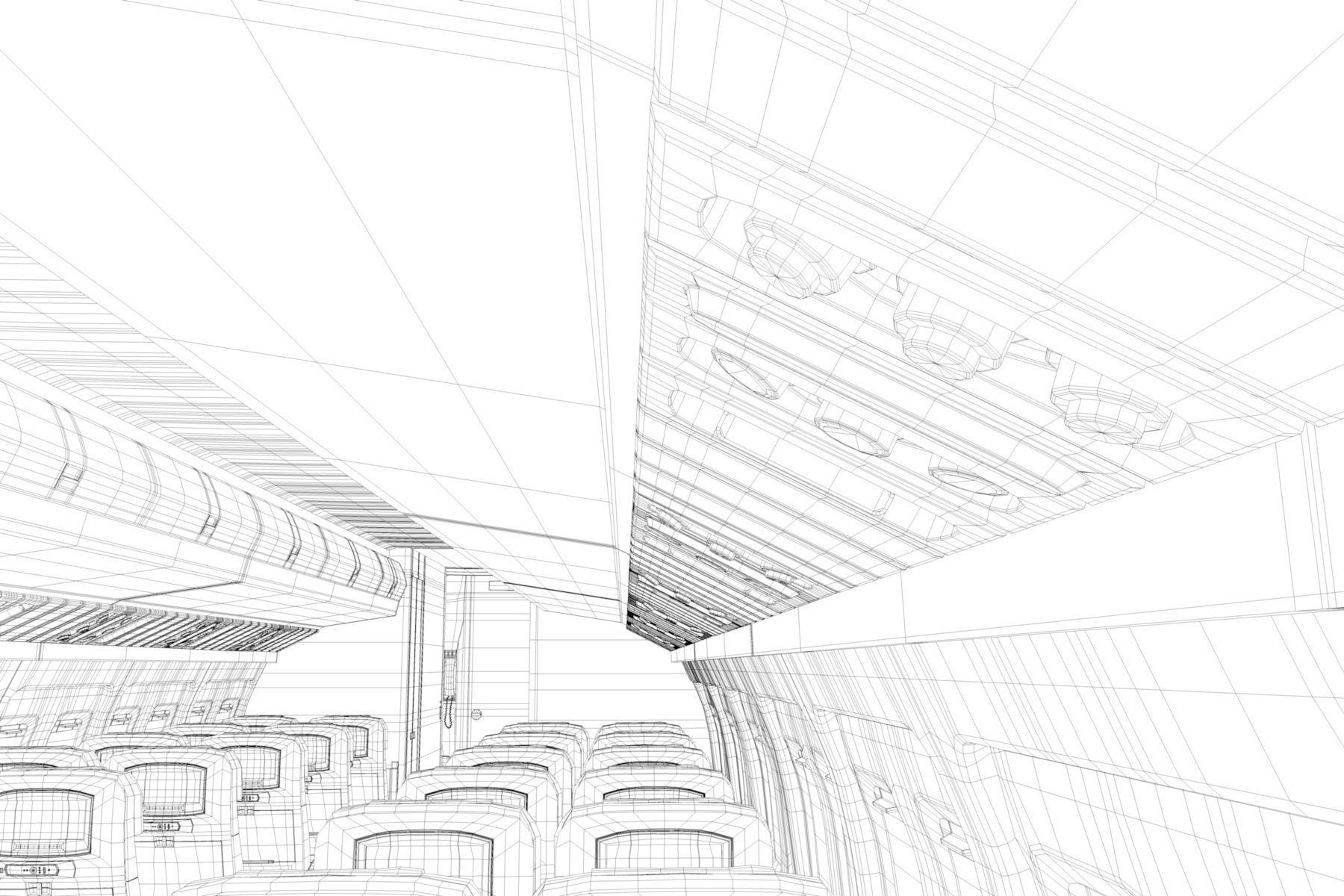 Airplane Cabin V3 3D model_26