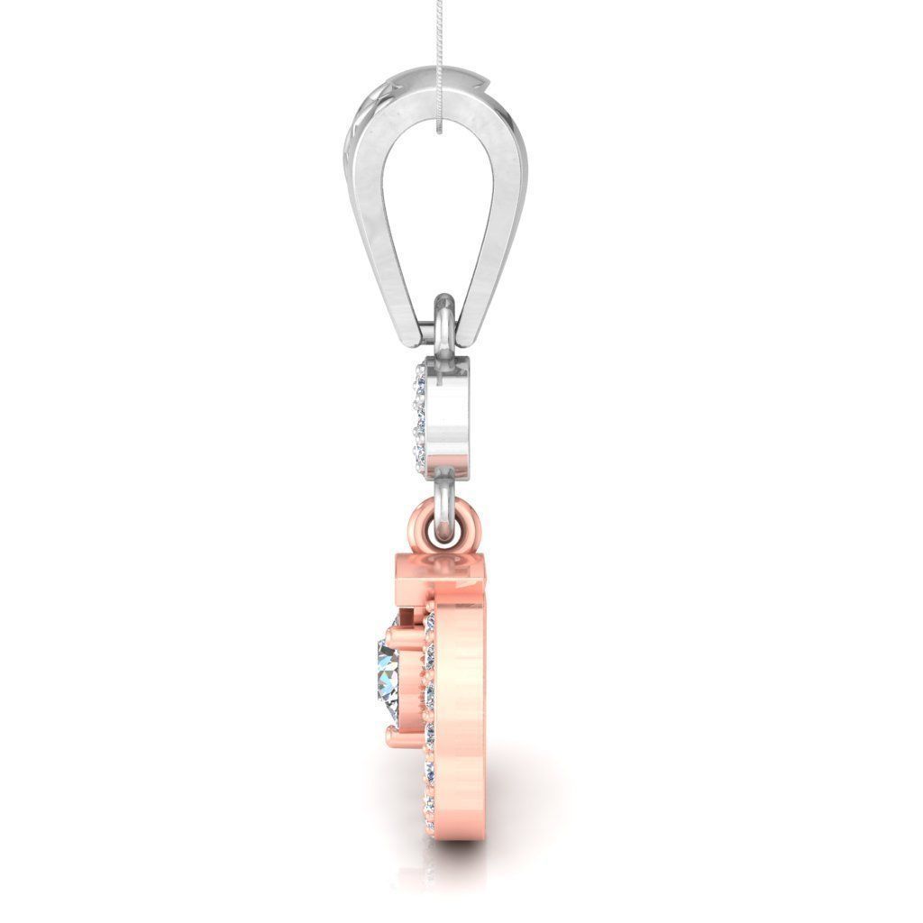 Solitaire pendant 3dm stl render detail 3D print model 3D print model_3