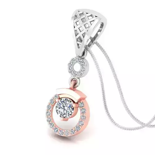 Solitaire pendant 3dm stl render detail 3D print model 3D print model