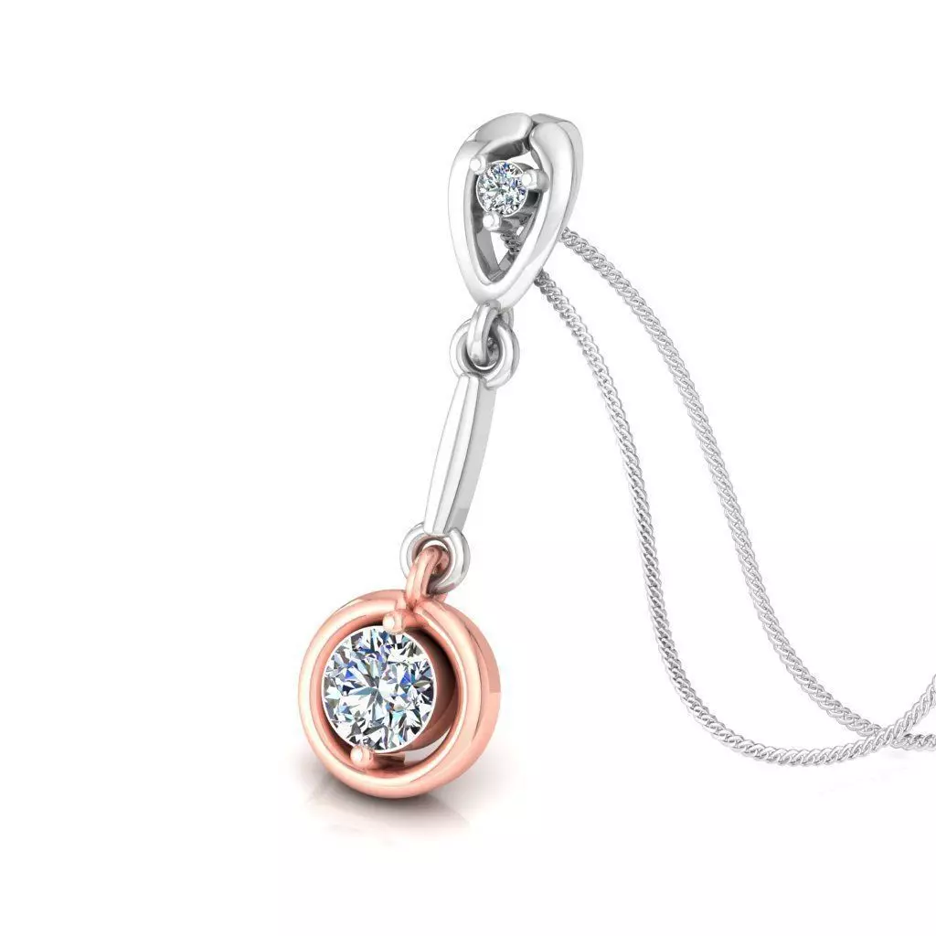 Solitaire pendant 3dm stl render detail 3D print model 3D print model_0