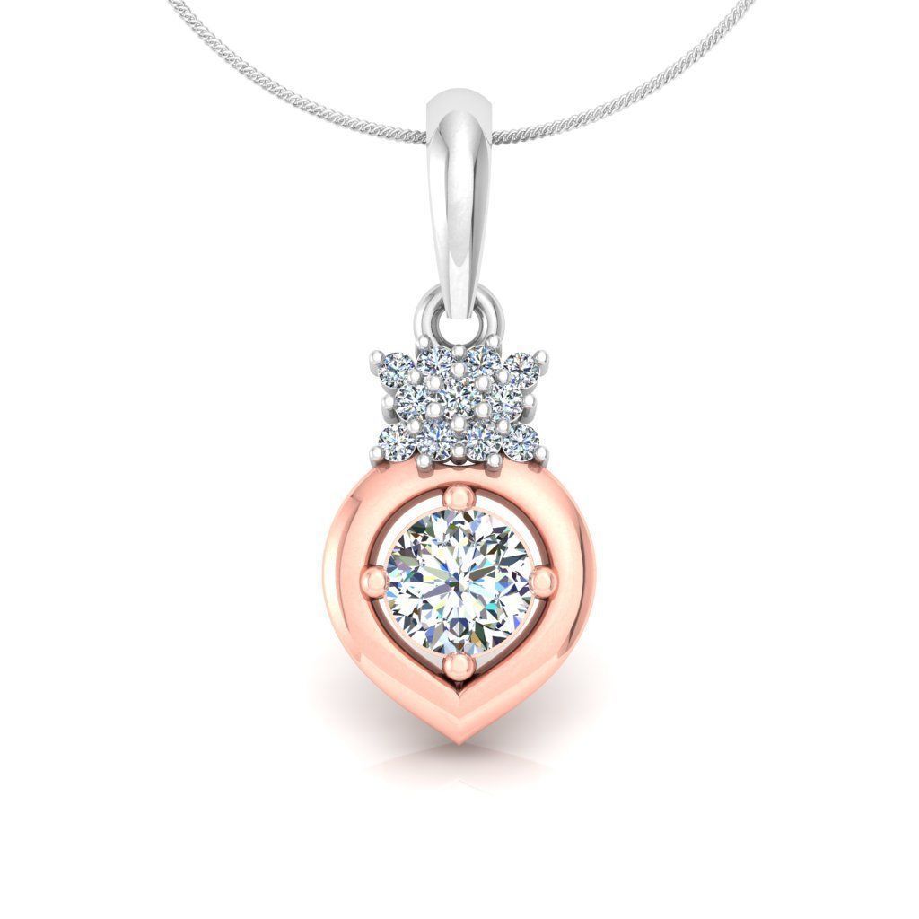 Solitaire pendant 3dm stl render  3D print model 3D print model_1