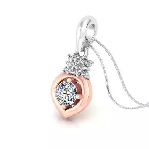 Solitaire pendant 3dm stl render  3D print model 3D print model