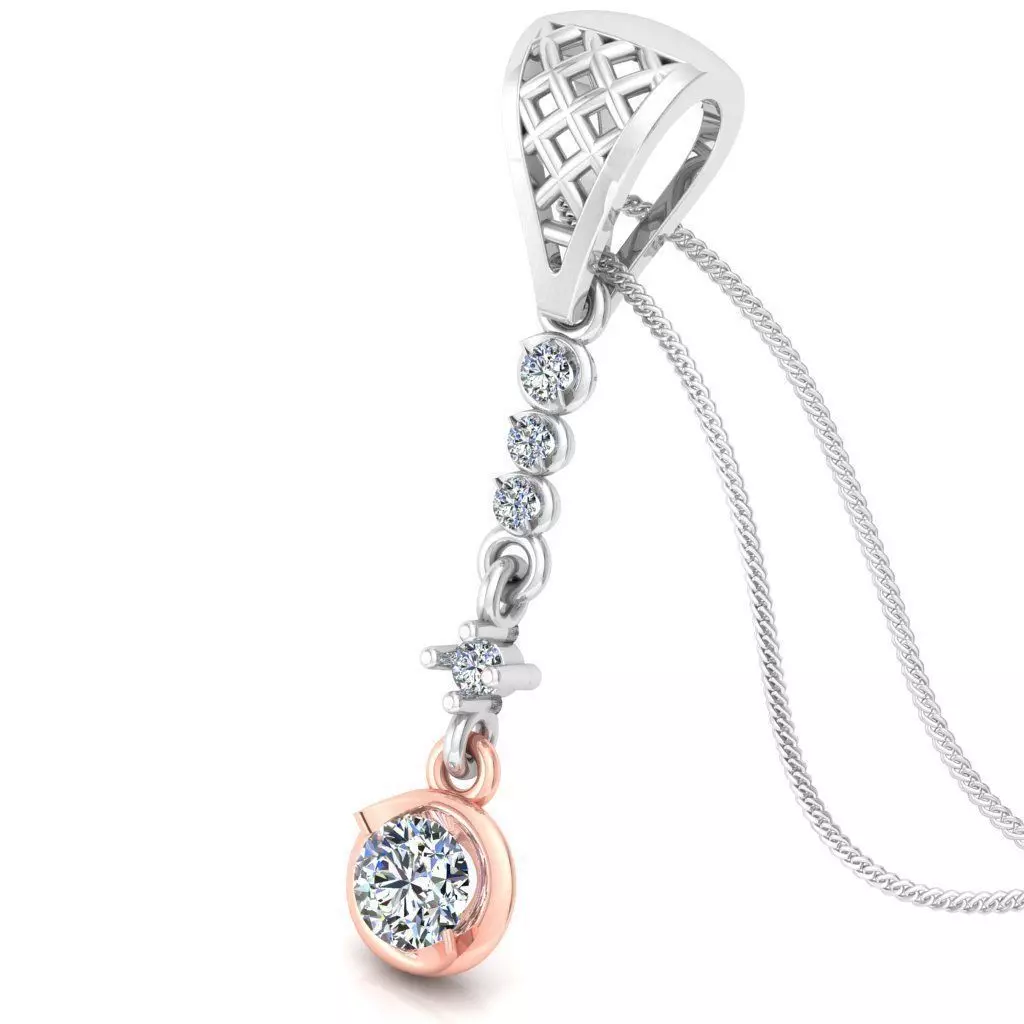 Solitaire pendant 3dm stl render detail 3D print model 3D print model_0