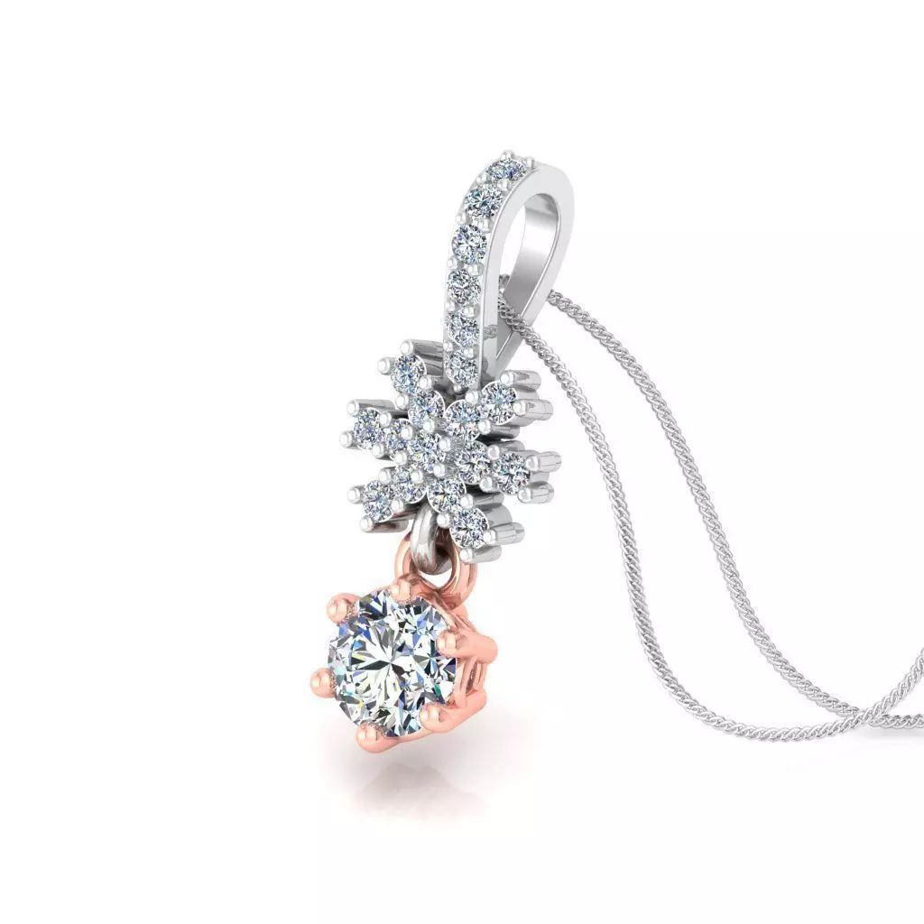 Solitaire pendant 3dm stl render detail 3D print model 3D print model_0