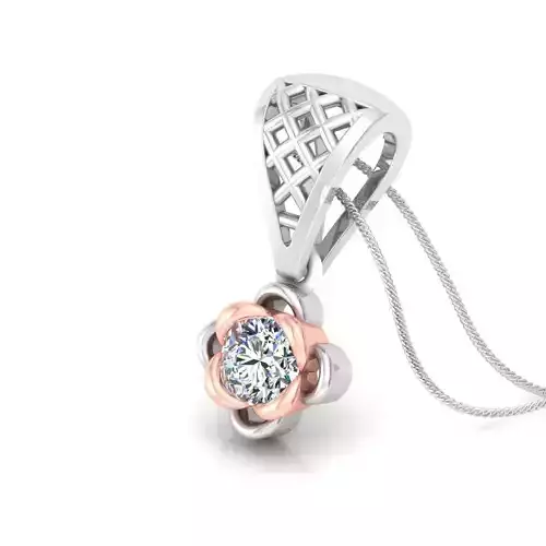 Solitaire pendant 3dm stl render detail 3D print model 3D print model