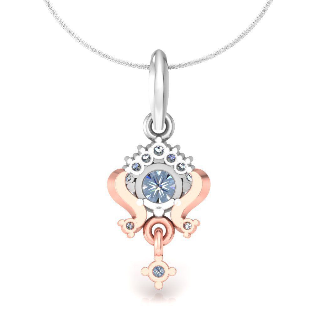 Solitaire pendant 3dm stl render detail 3D print model 3D print model_2