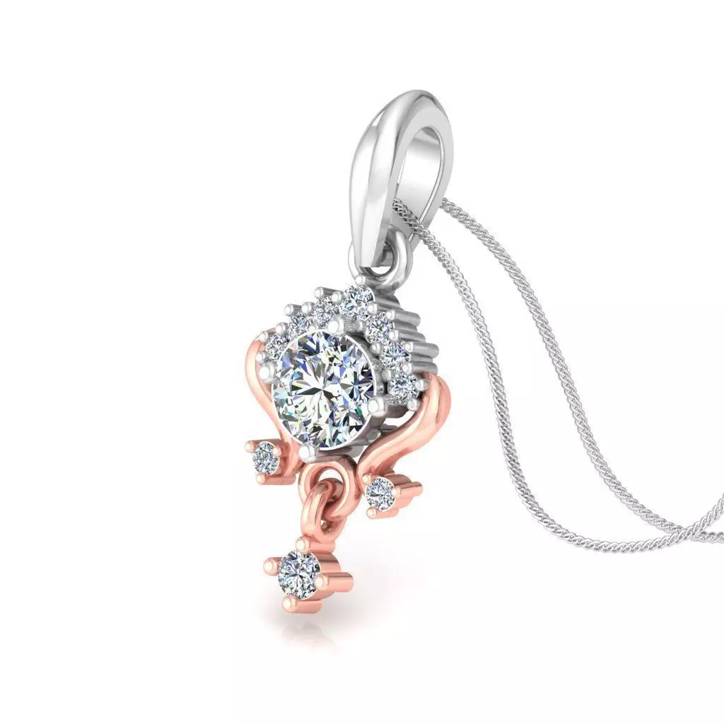 Solitaire pendant 3dm stl render detail 3D print model 3D print model_0