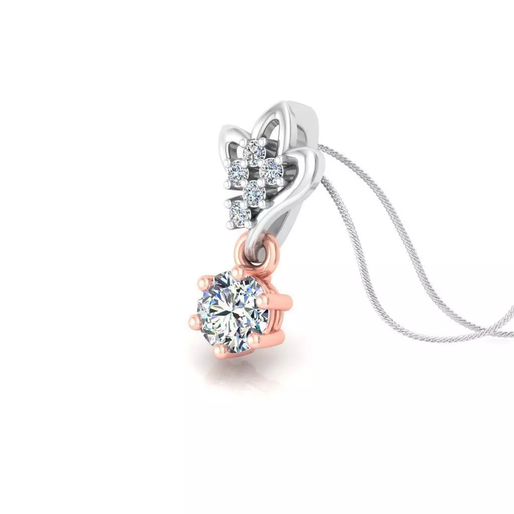 Solitaire pendant 3dm stl render detail 3D print model 3D print model_0