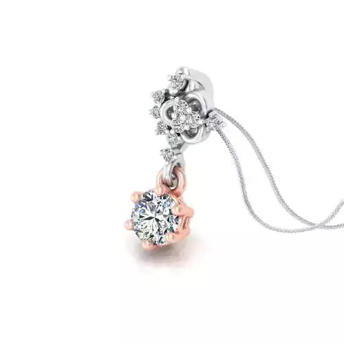 Solitaire pendant 3dm stl render detail 3D print model 3D print model