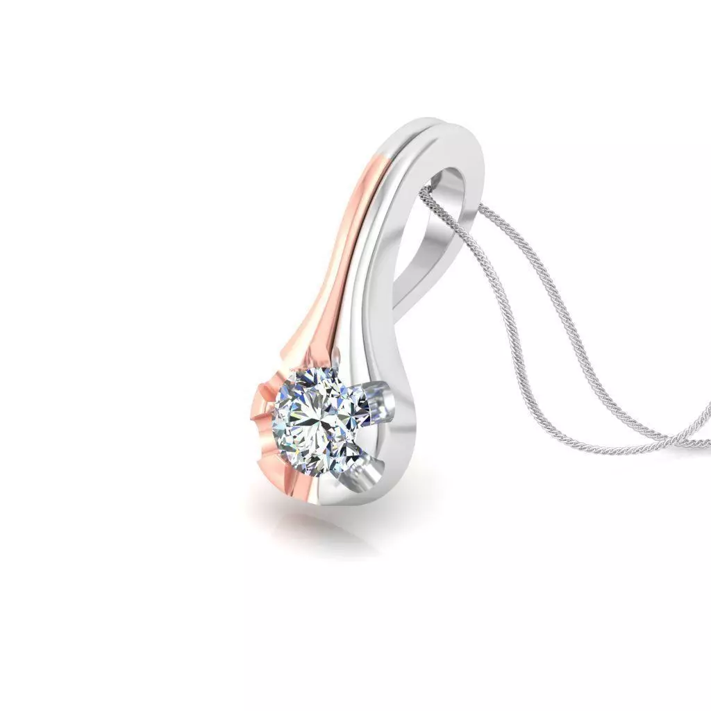 Solitaire pendant 3dm stl render detail 3D print model 3D print model_0