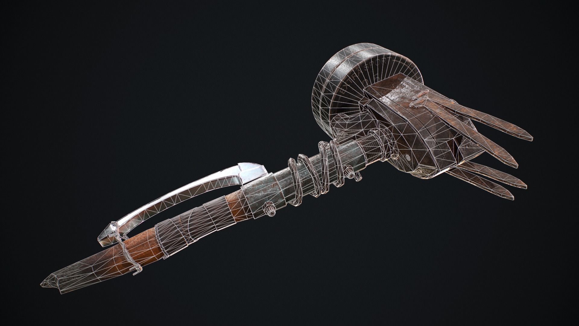 Hammer Low-poly 3D model_4