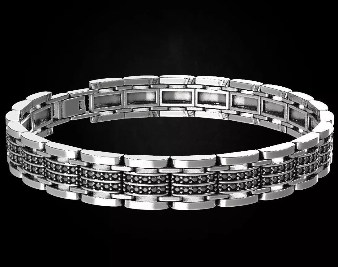 Stylish bracelet with stones of any size 453 3D print model_0