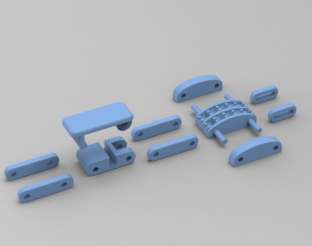 Stylish bracelet with stones of any size 453 3D print model_15