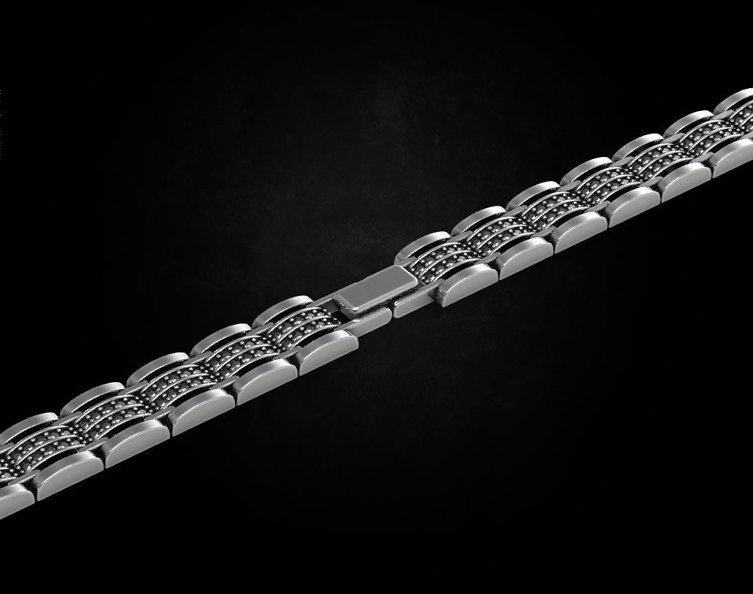 Stylish bracelet with stones of any size 453 3D print model_6