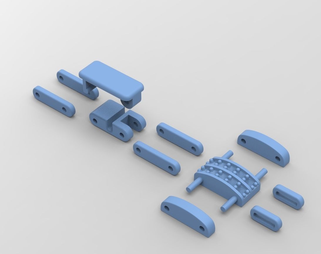 Stylish bracelet with stones of any size 453 3D print model_16