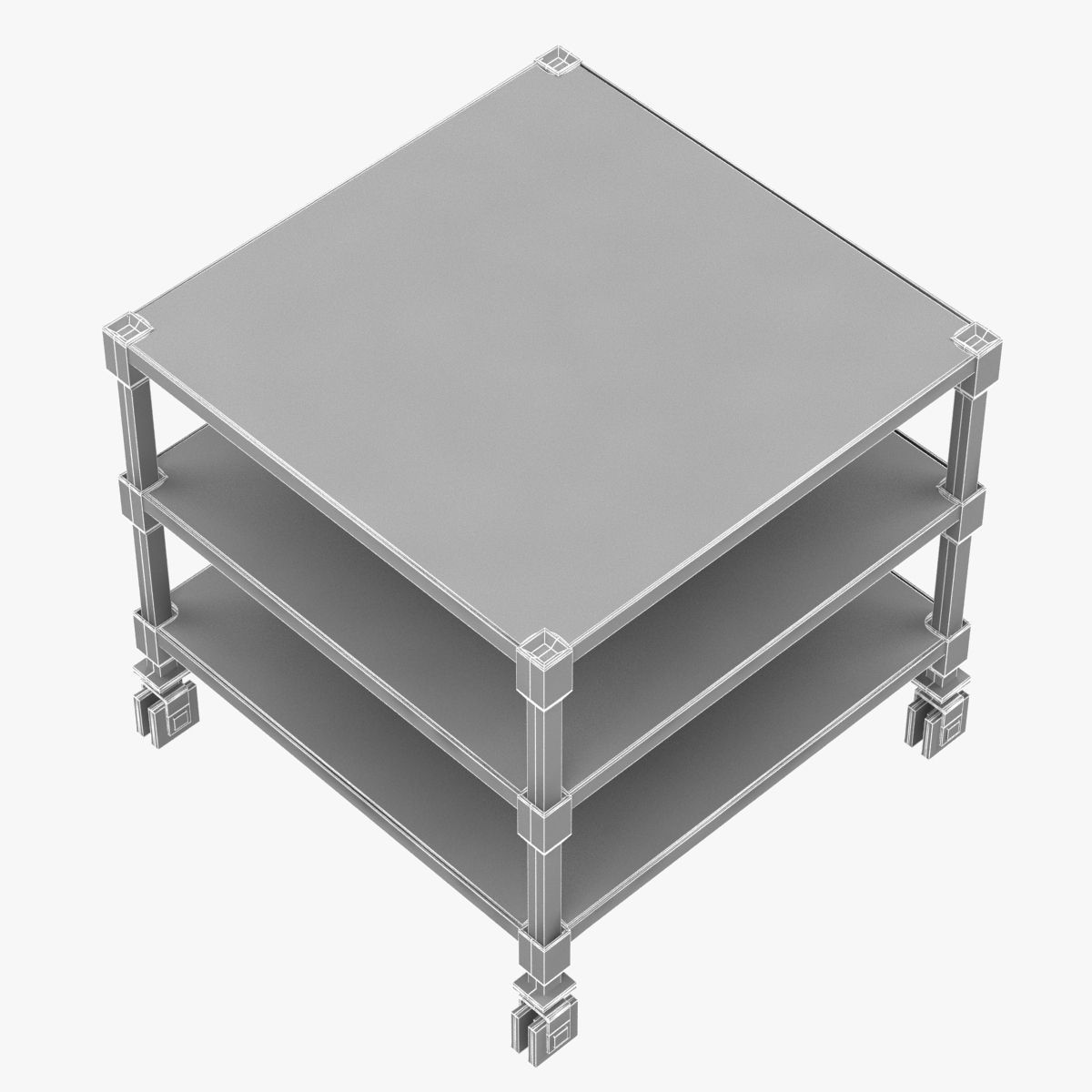 Restoration Hardware Dutch Industrial Side Table 3D model_5