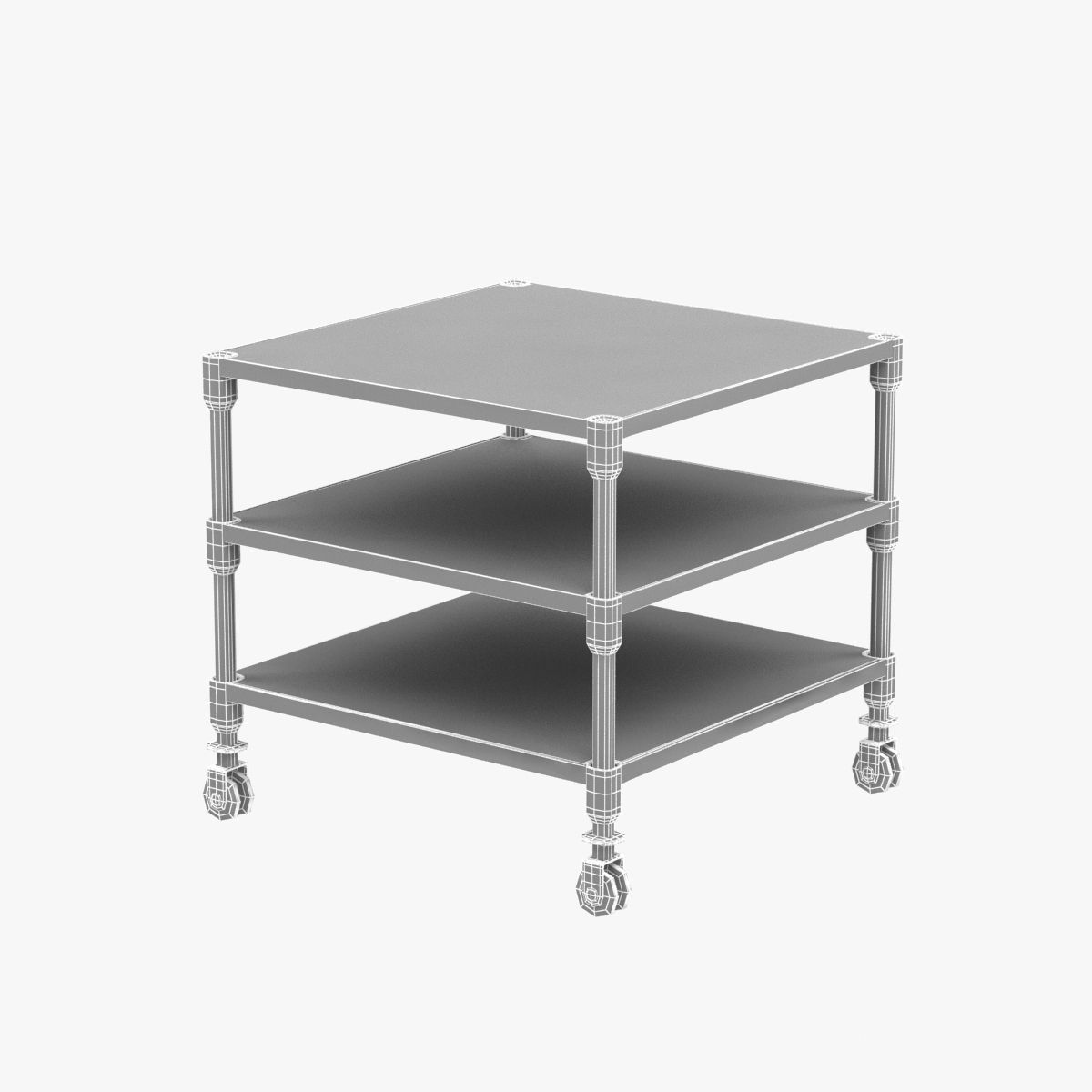 Restoration Hardware Dutch Industrial Side Table 3D model_8
