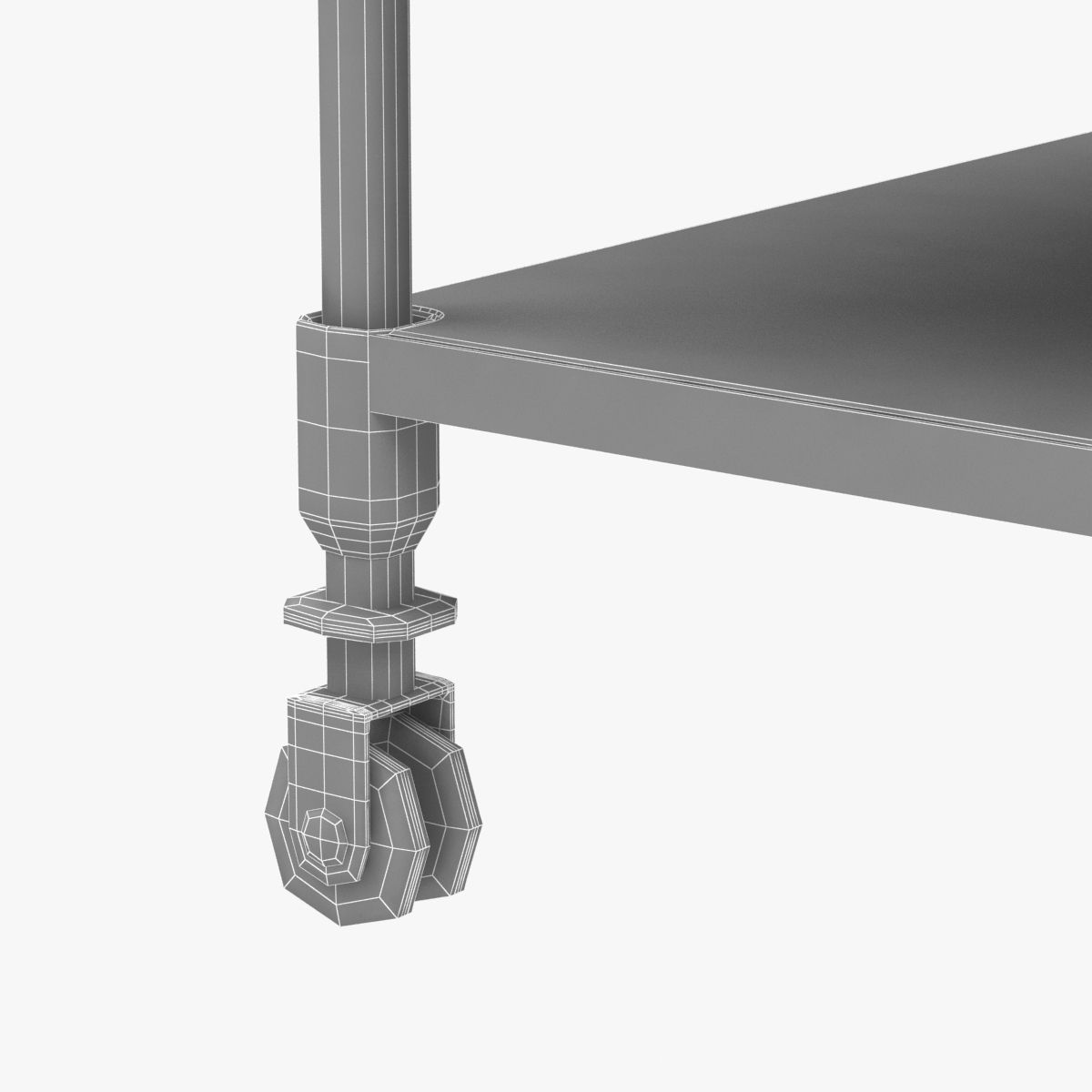 Restoration Hardware Dutch Industrial Side Table 3D model_9
