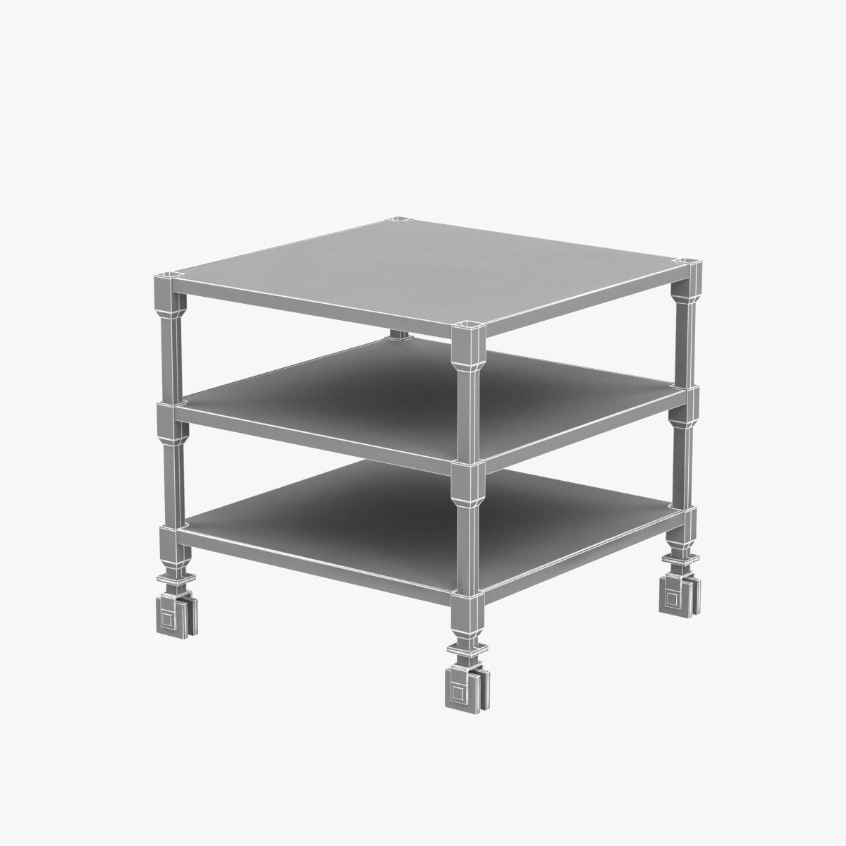 Restoration Hardware Dutch Industrial Side Table 3D model_7