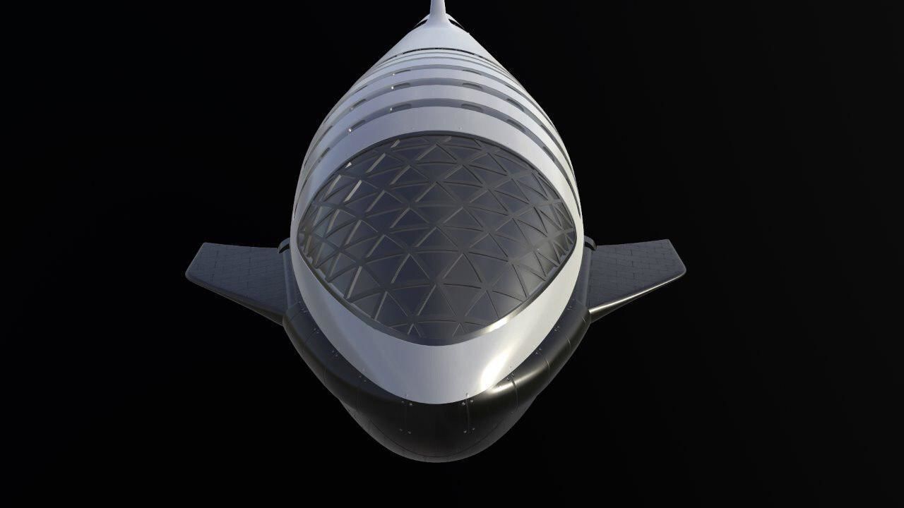 Big Falcon Rocket - BFR - 2019 - SpaceX - Spaceship 3D model_11