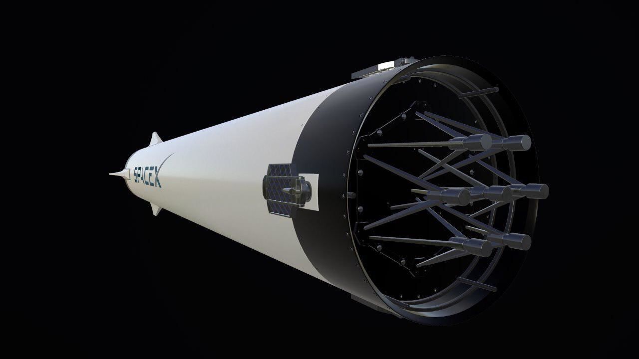 Big Falcon Rocket - BFR - 2019 - SpaceX - Spaceship 3D model_15