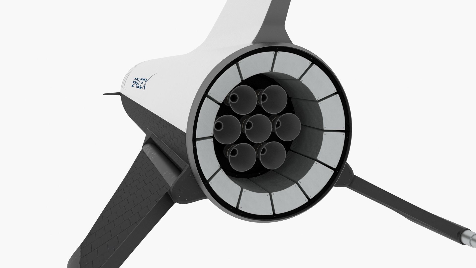 Big Falcon Rocket - BFR - 2019 - SpaceX - Spaceship 3D model_4