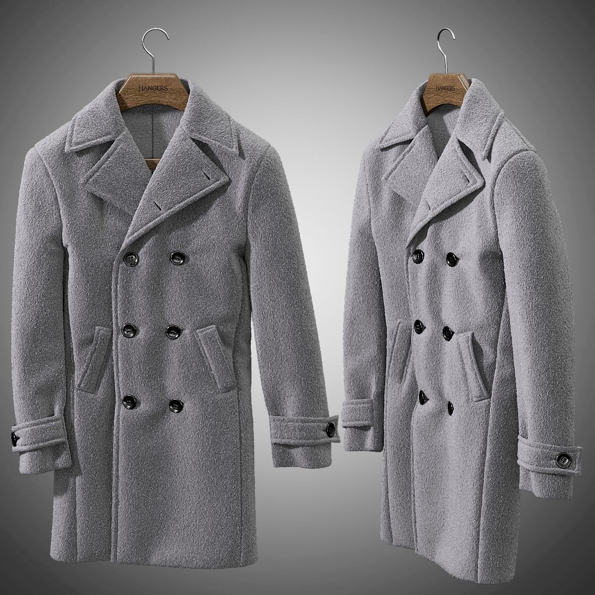 MENS COAT 3D model
