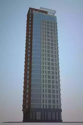 Skyscraper tall building 3D model