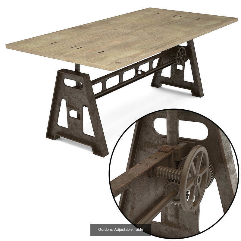 Adjustable Tables 3D Model Collection_3