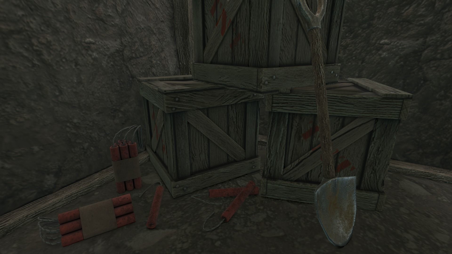 Low Poly Modular Mine Shaft With PBR Materials Low-poly 3D model_11