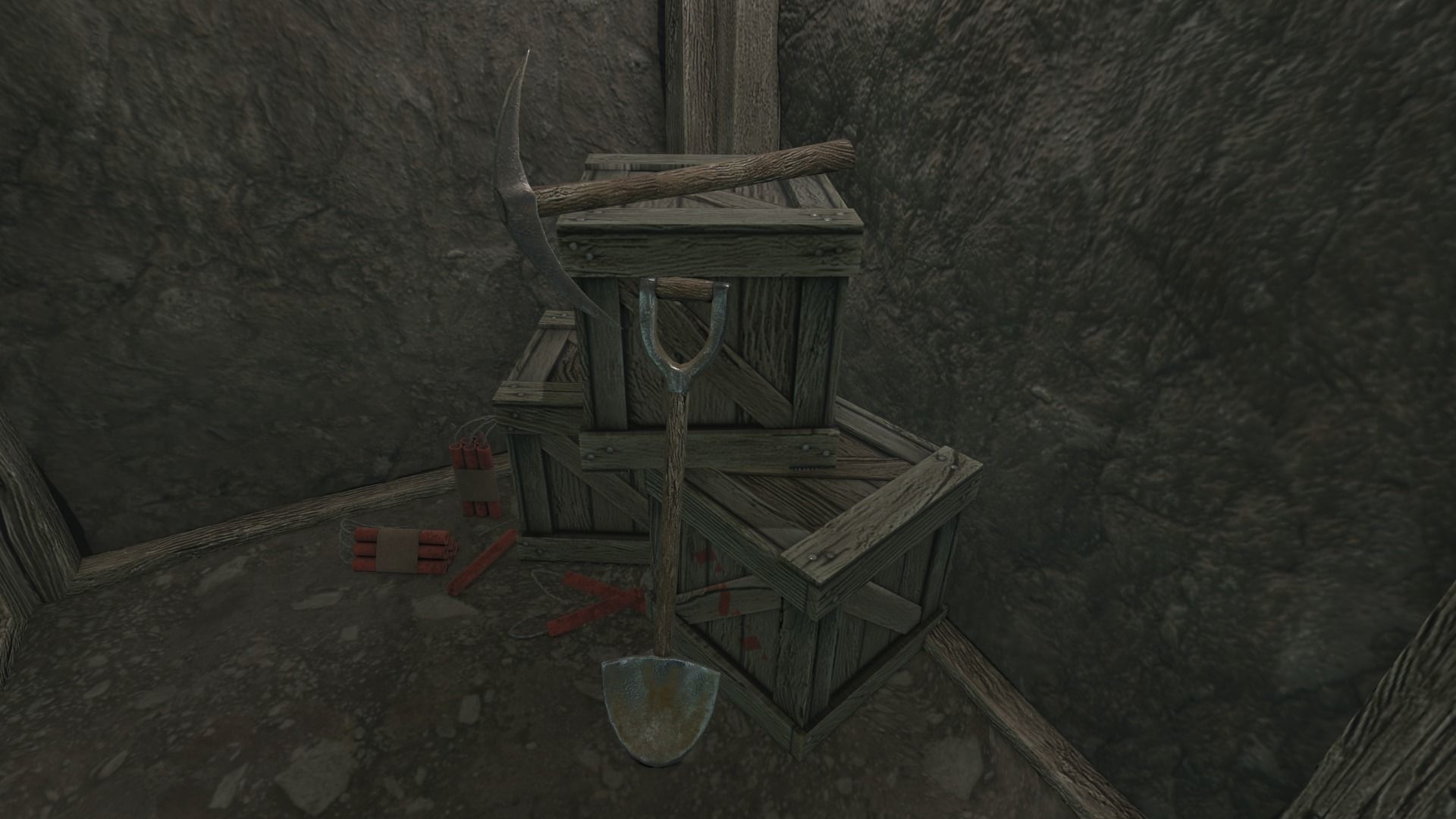 Low Poly Modular Mine Shaft With PBR Materials Low-poly 3D model_10